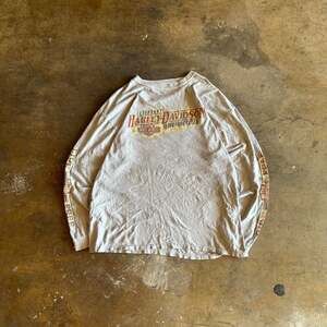 Vintage 2000s Harley-Davidson Long Sleeve Shirt, Size L — Y2K Biker Graphic